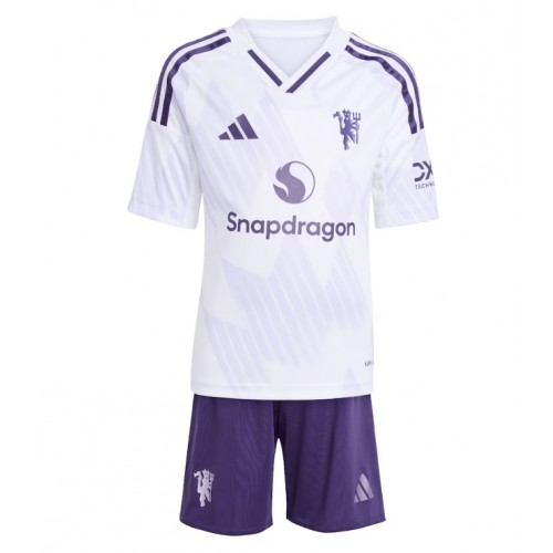 Fotbalové Dres Manchester United Dětské Venkovní 2025-26 Krátký Rukáv (+ trenýrky)